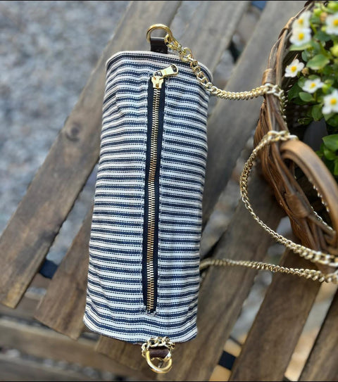 Coordinato cappello e borsa blu
