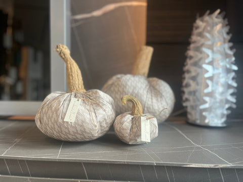 Zucche in tessuto d'arredo
