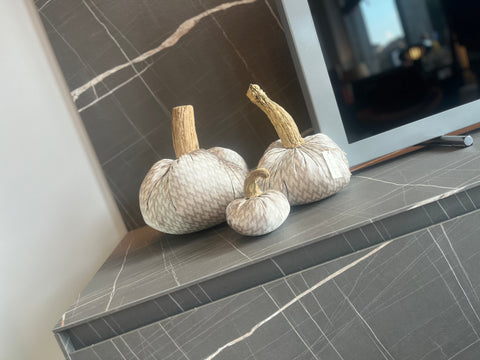 Zucche in tessuto d'arredo