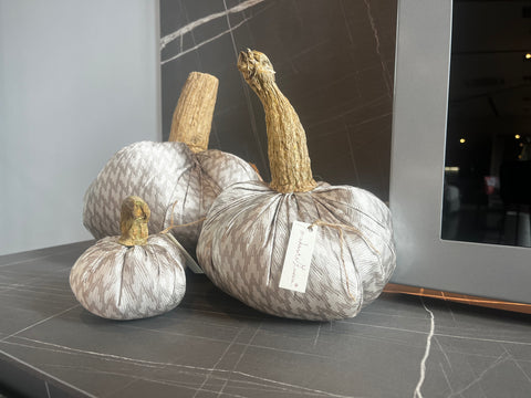 Zucche in tessuto d'arredo