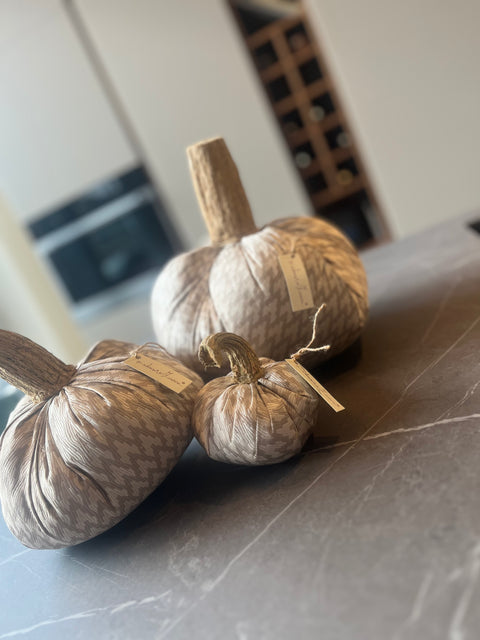 Zucche in tessuto d'arredo