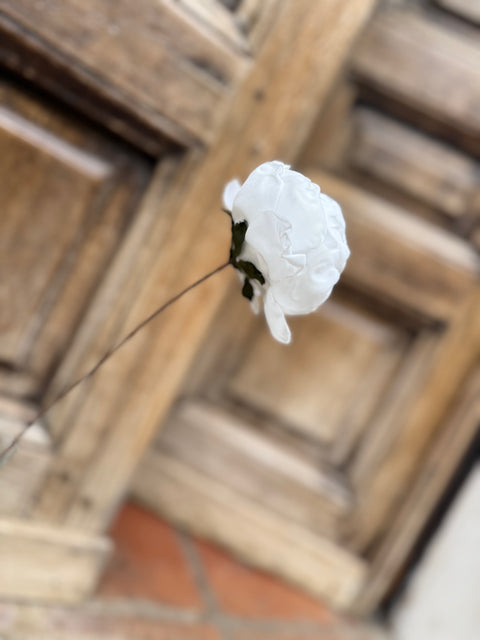 Rosa con gambo in fil di ferro vecchio
