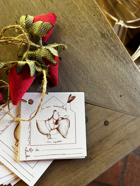 Cartellini per marmellate disegnati a mano