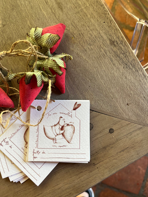 Cartellini per marmellate disegnati a mano