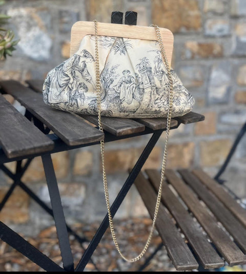 Pasticcino bag in toile de jouy
