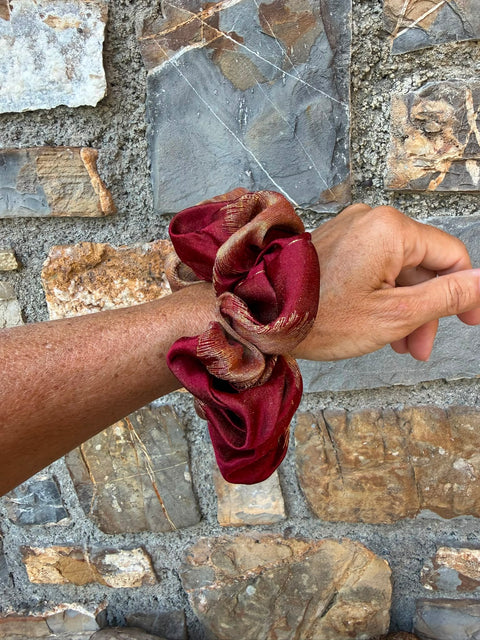 Scrunchie in stoffa d'arredo-pezzi unici.