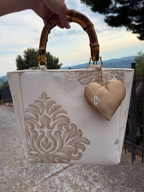 Borsa Anastasia in stoffa d'arredo - pezzo unico